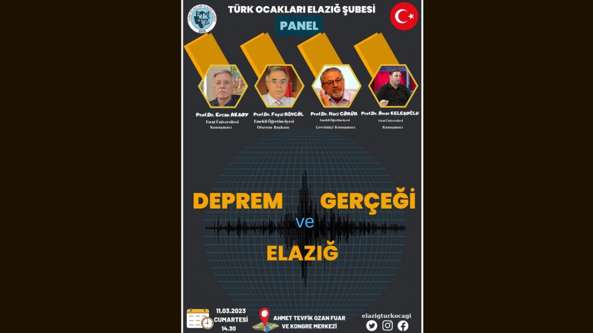 Elazığ'da 'Deprem Gerçeği ve Elazığ' Paneli Düzenlenecek