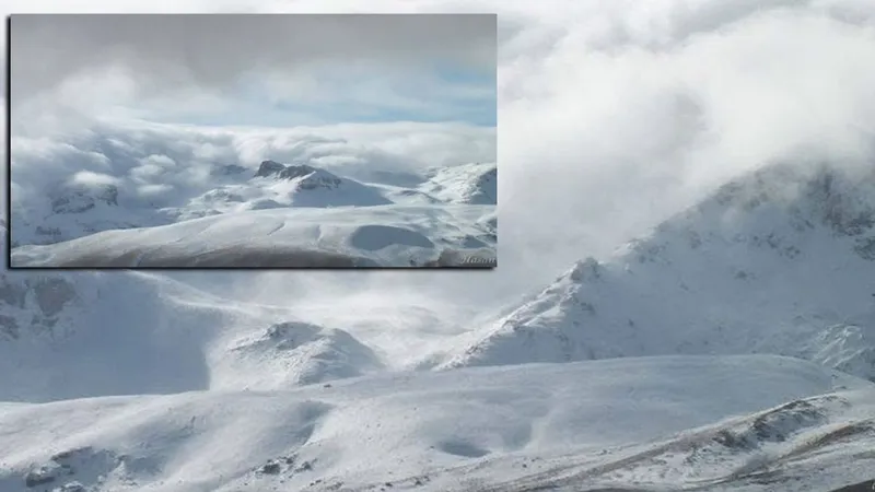 Geyik Dağı beyaza büründü