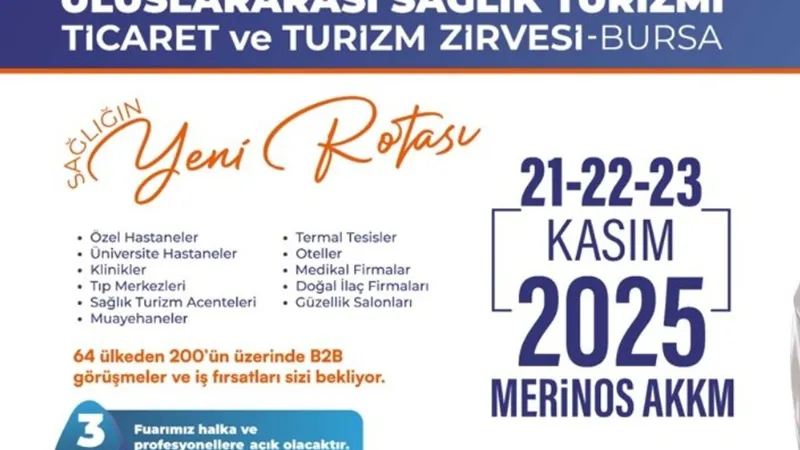 Dünyanın Gözü Bursa’da: Sağlık Turizminde Küresel Zirve için geri sayım başladı!