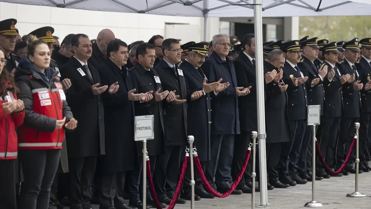 Trafik kazasında şehit olan polis memuru İbrahim Güney için Ankara