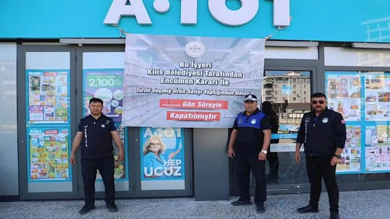 Kilis’te son kullanma tarihi geçmiş ürün satan market mühürlendi