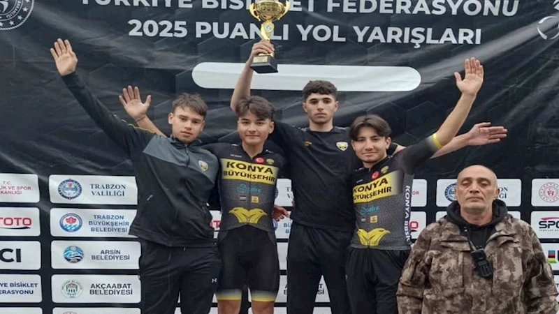 Konya Belediyespor bisiklet takımı Trabzon’da 4 madalya kazandı