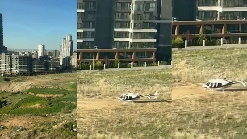 Ankara’da mahalle arasına inen gizemli helikopter araştırılıyor!