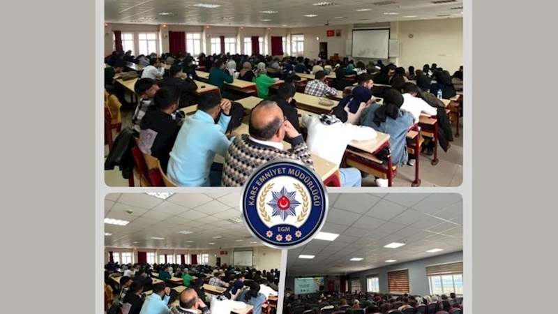 Kars Emniyeti’nden üniversite öğrencilerine uyuşturucuyla mücadele eğitimi