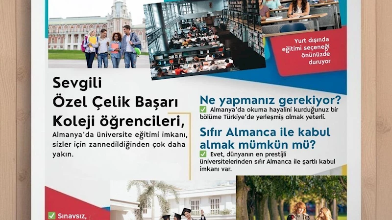 Kars Özel Çelik Başarı Koleji ile yurt dışında üniversite fırsatı!