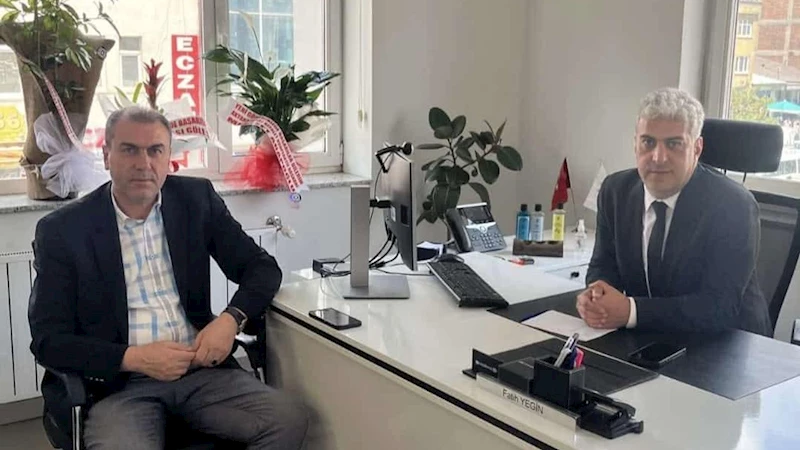 Başkan Şentürk Özyılmaz’dan Halkbank Kars Şubesi Müdürü Fatih Yeğin’e ziyaret