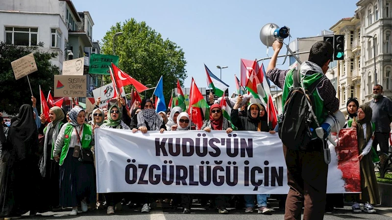 İstanbul, Filistin’in özgürlüğü için yürüdü