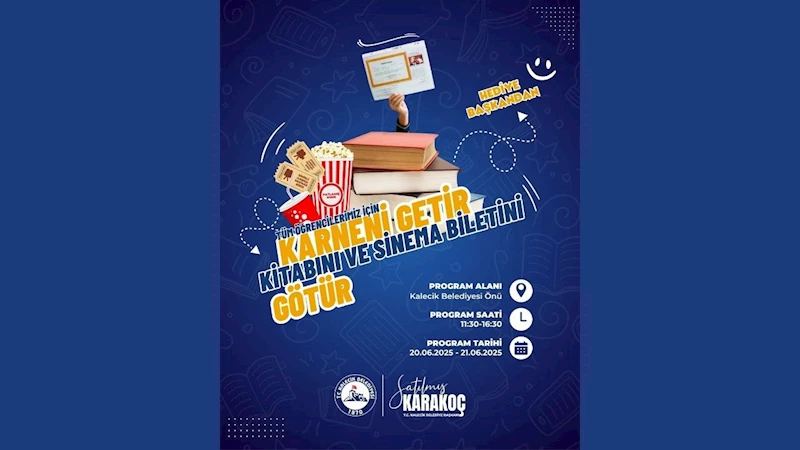 Karneni getir, kitabını ve sinema biletini götür etkinliği Kalecik’te yoğun ilgi gördü