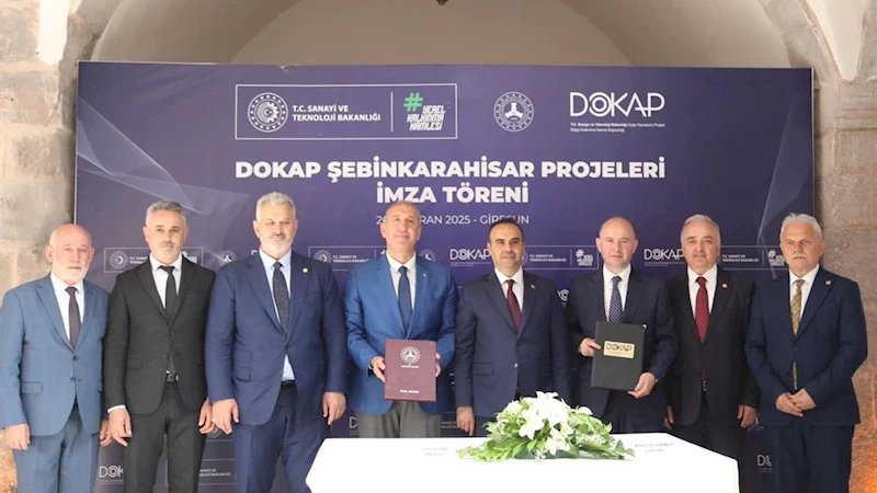 Sanayi ve Teknoloji Bakanı Mehmet Fatih Kacır, Giresun Şebinkarahisar’da Protokol İmza Töreni