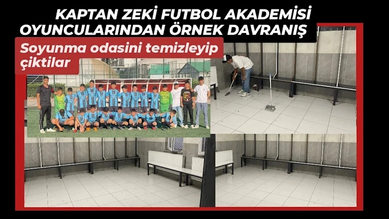 Kaptan Zeki Futbol Akademisi oyuncularından örnek davranış