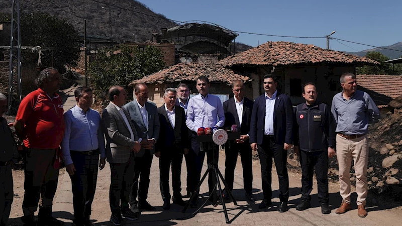 Bakan Kurum Yangın Bölgesinde